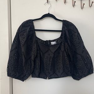 Urban Outfitters Stella Eyelet puff sleeve top